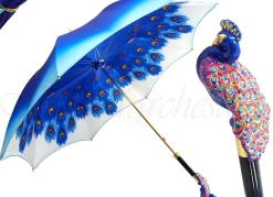 Il Marchesato Blue Peacock Umbrella Awesome Fashionable Ladies Umbrella Outlet