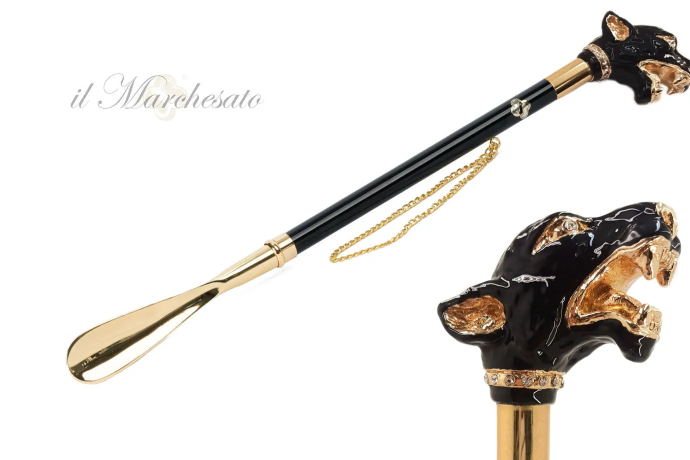 Il Marchesato Gold plated shoehorn New