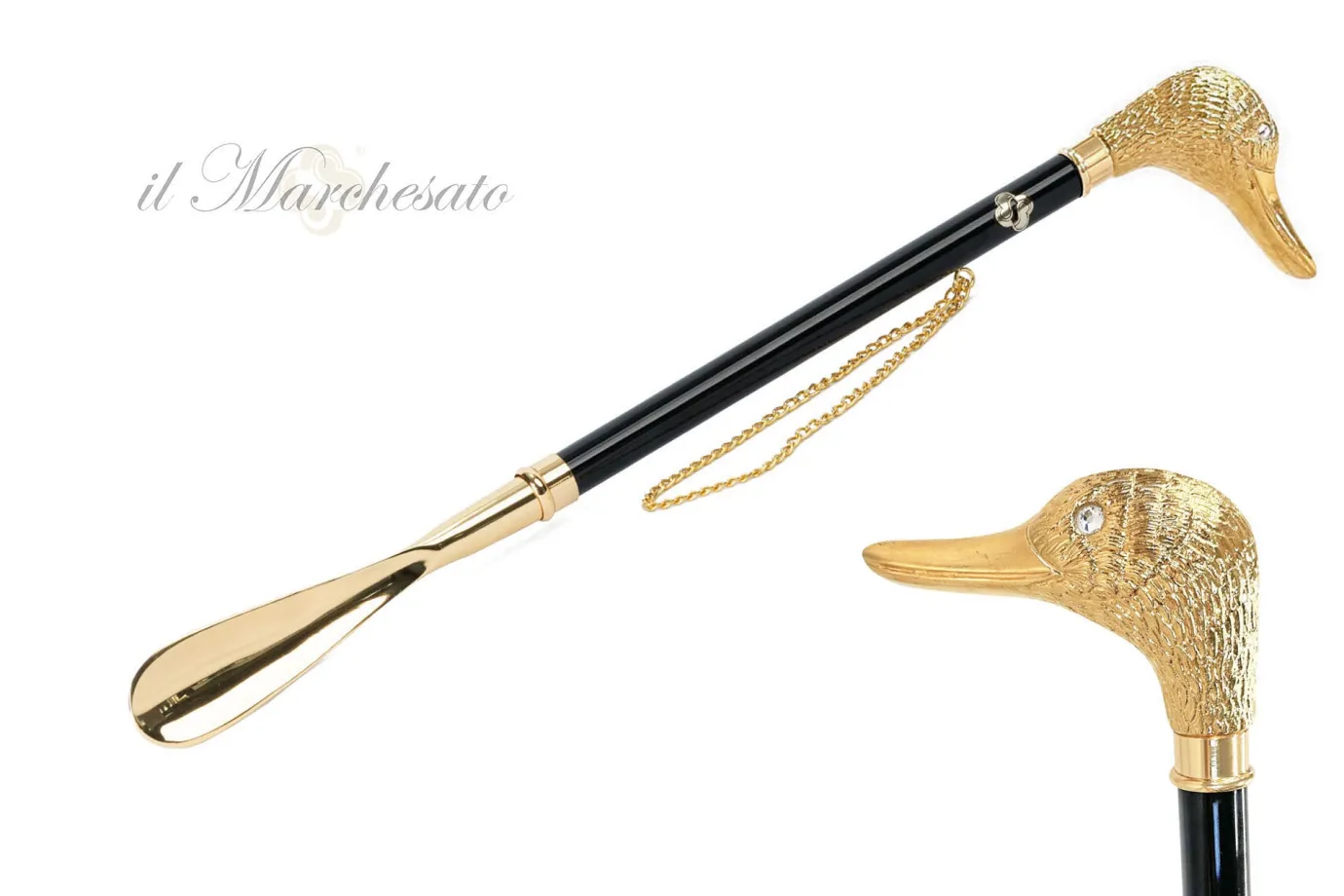 Il Marchesato Gold plated shoehorn Online