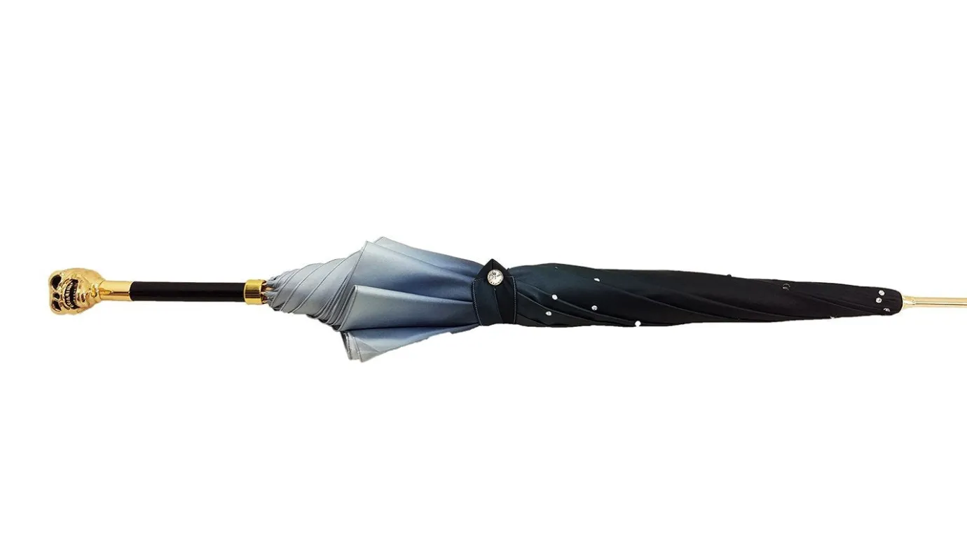 Il Marchesato Gold Skull Umbrella New