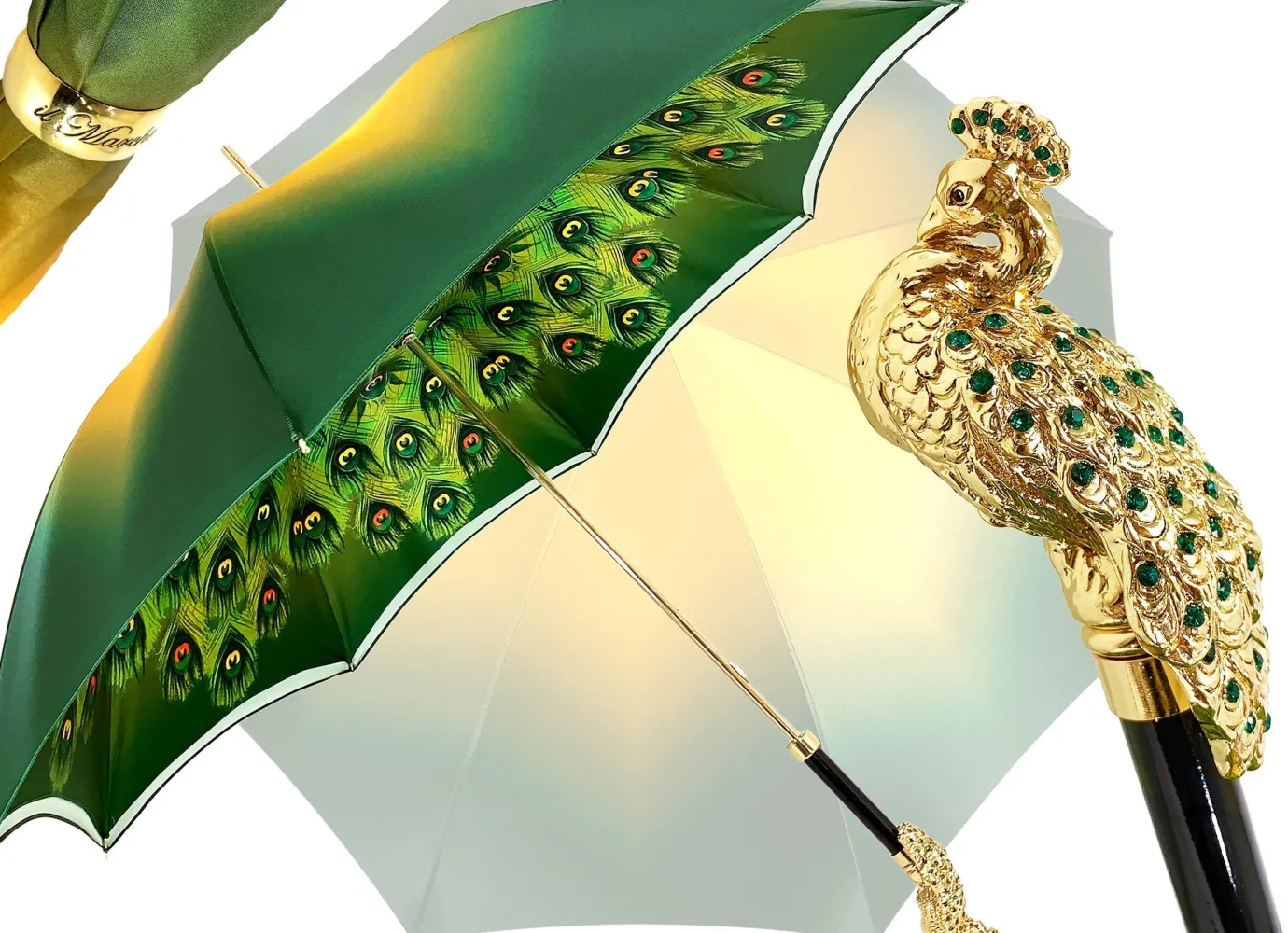 Il Marchesato Green Peacock Umbrella Hot
