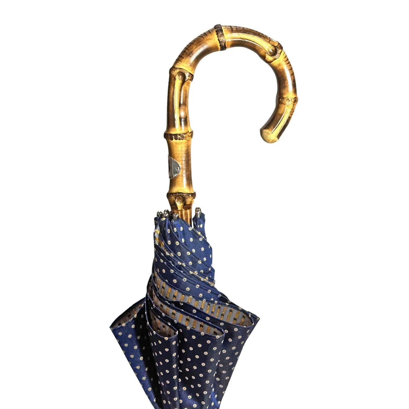 Il Marchesato Handmade Whanghee Bamboo-Gentlemen's Umbrella with dots Fashion