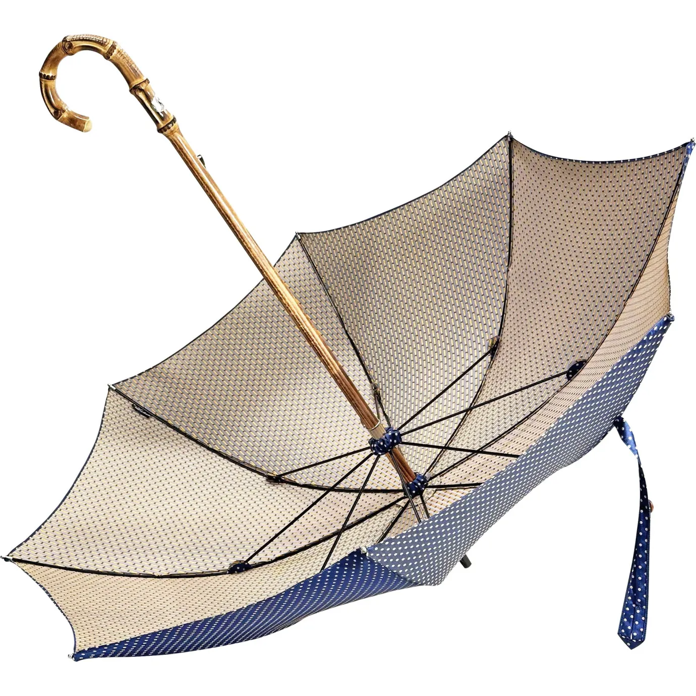 Il Marchesato Handmade Whanghee Bamboo-Gentlemen's Umbrella with dots Fashion