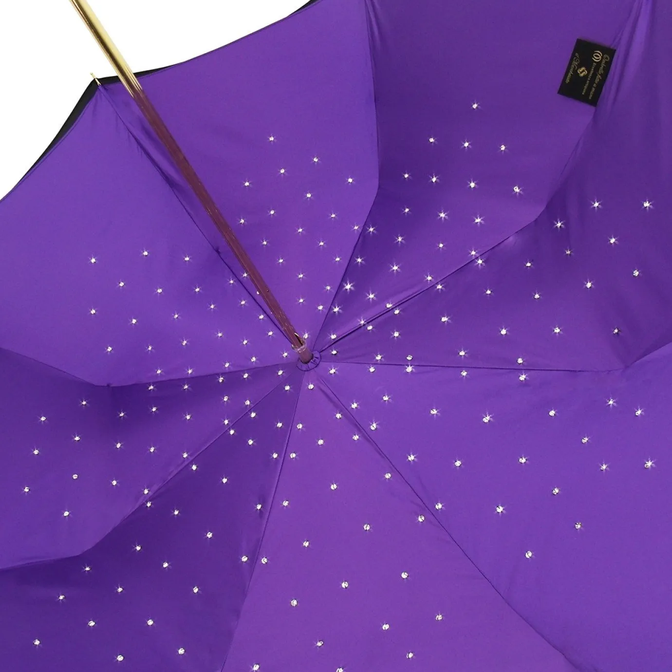Il Marchesato luxury black-purple double cloth umbrellas Luxury Crystals Umbrellas Sale
