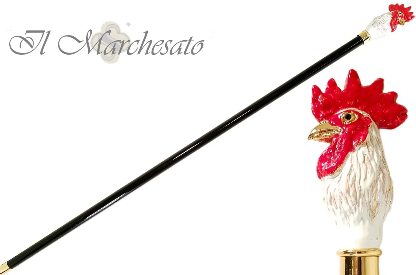 Il Marchesato Luxury Rooster Walking Cane Fashion