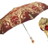 Il Marchesato ombrelli Burgundy crown design - Mylord red stones Handl Best