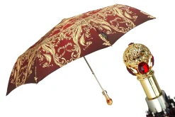 Il Marchesato ombrelli Burgundy crown design - Mylord red stones Handl Best