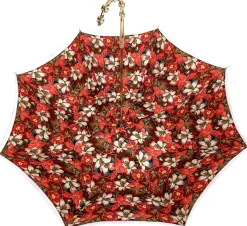 Il Marchesato Red Flowered Umbrella New