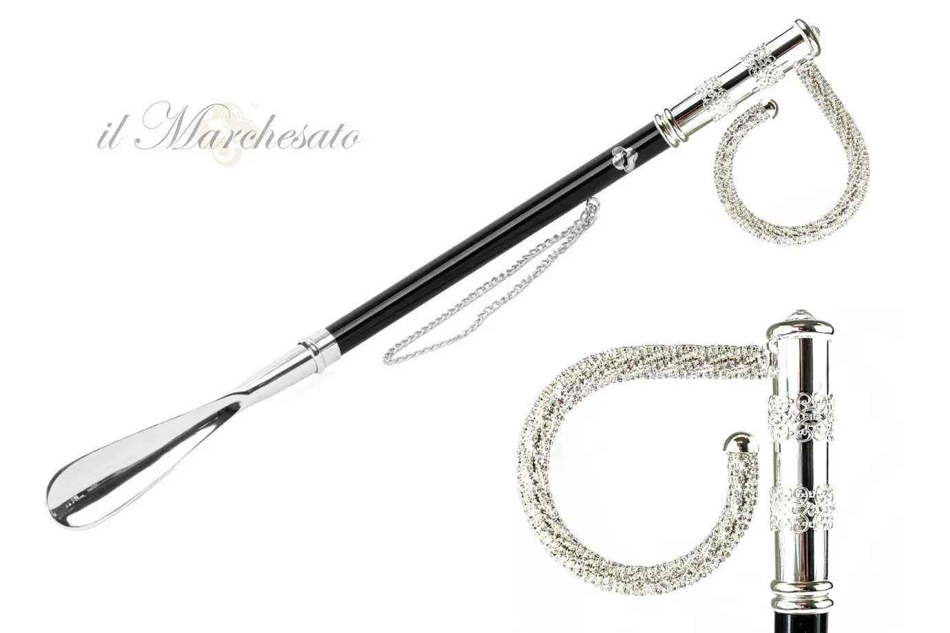 Il Marchesato Silver plated shoehorn New