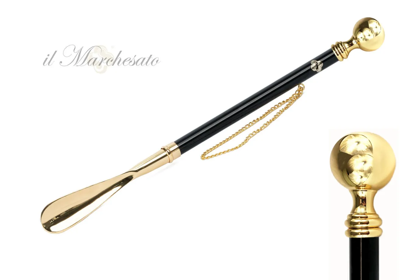 Il Marchesato Silver plated shoehorn New