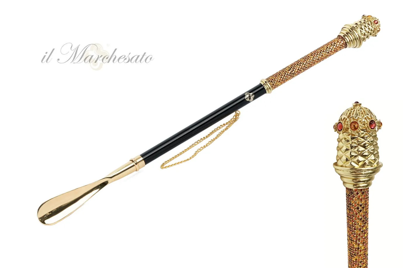 Il Marchesato Silver plated shoehorn New