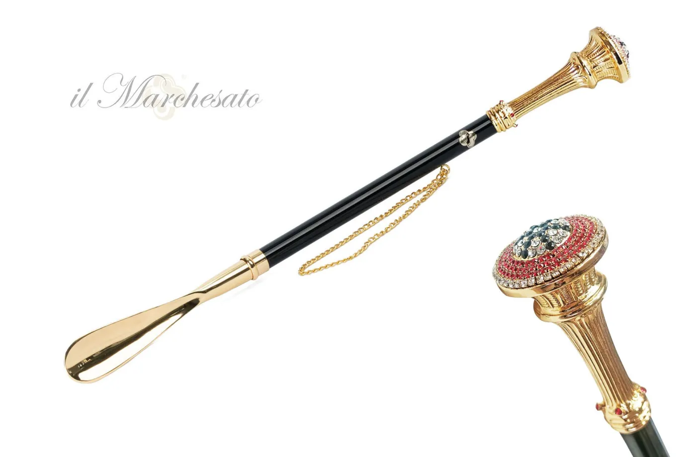 Il Marchesato Silver plated shoehorn New