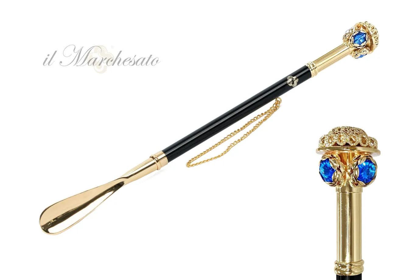 Il Marchesato Silver plated shoehorn New