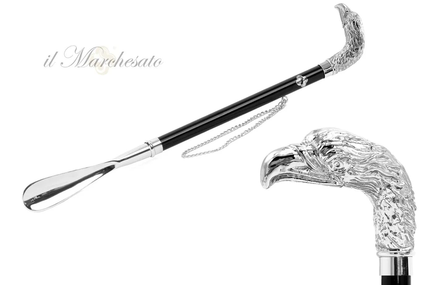 Il Marchesato Silver plated shoehorn New