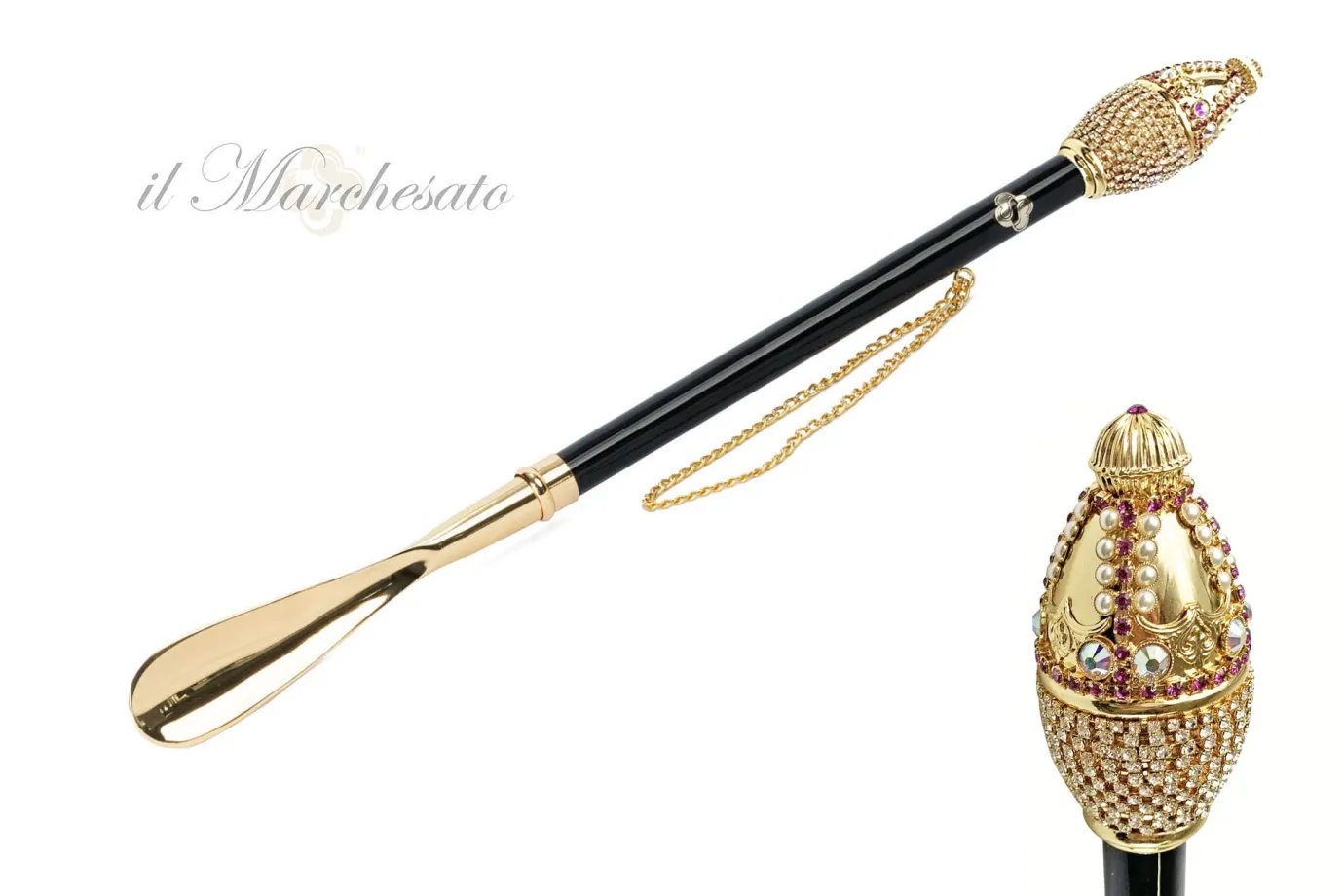 Il Marchesato Silver plated shoehorn New