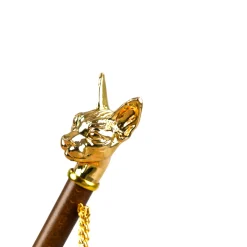 Il Marchesato Umbrella with 24K Gold plated Cat Handle Outlet