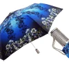 Il Marchesato Women's Folding Umbrella Exclusive Blue Flowered Design Online