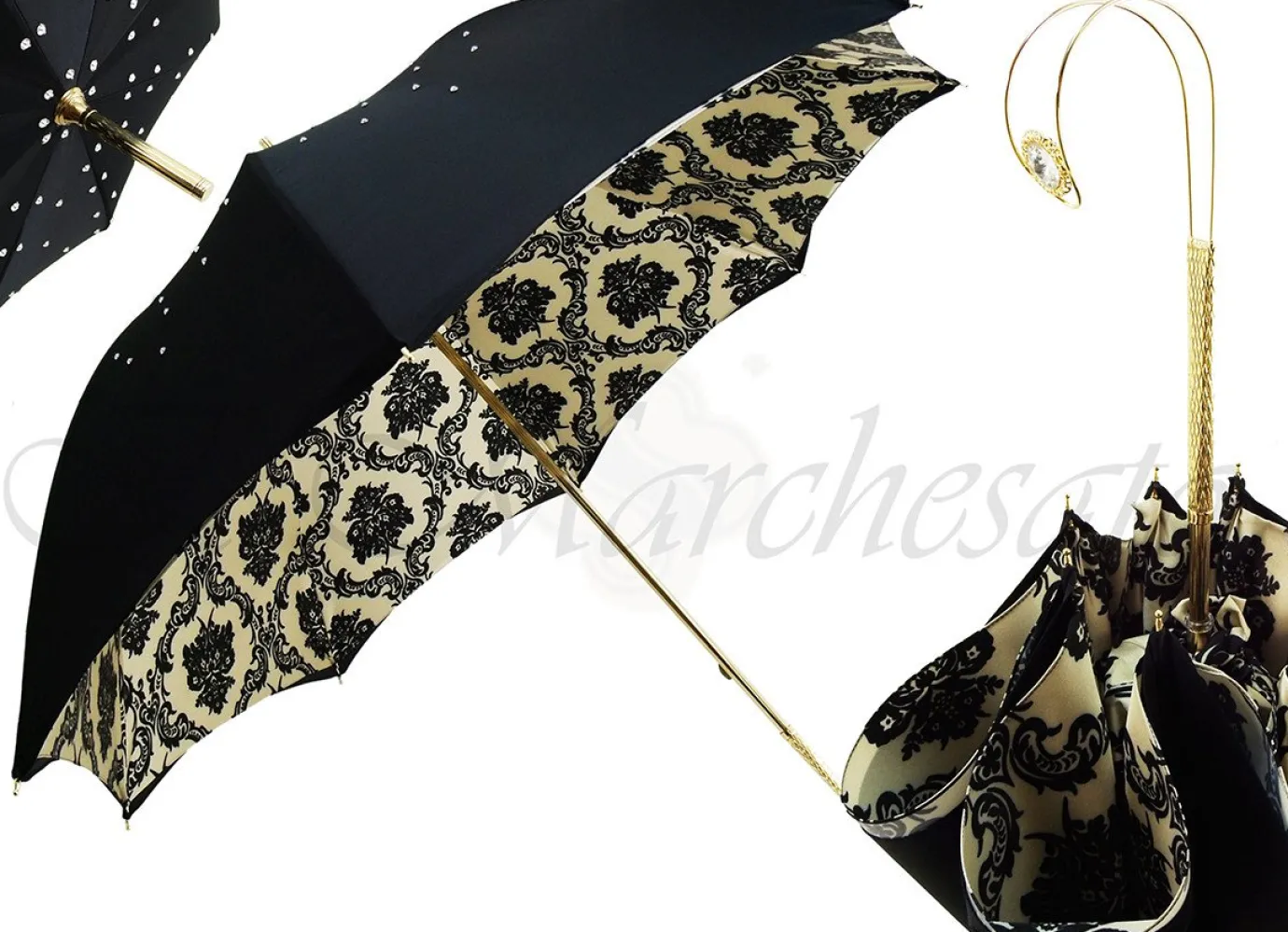 Il Marchesato Jewel Umbrella Made with Swarovski Elements Crystals Umbrellas Great Gift Idea Fashion