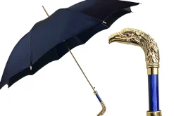 Il Marchesato 24K eagle handle - elegant blue umbrella Hot