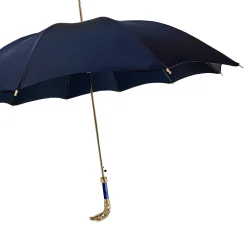 Il Marchesato 24K eagle handle - elegant blue umbrella Hot