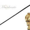 Il Marchesato 24K Gold Plated Round Ball Knob with crystals Fashion
