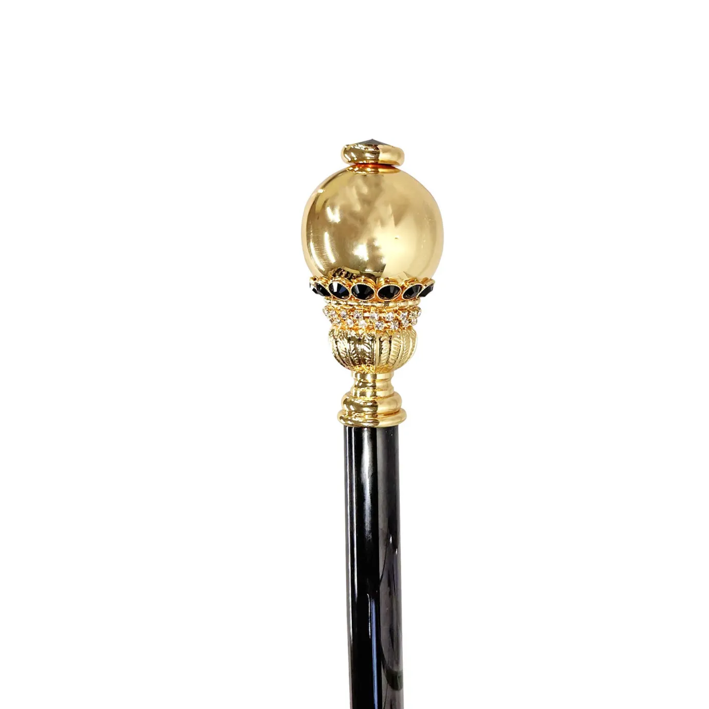 Il Marchesato 24K Gold Plated Round Ball Knob with crystals Fashion