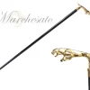 Il Marchesato 24K goldplated jaguar walking stick New