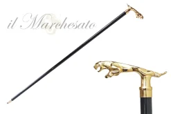 Il Marchesato 24K goldplated jaguar walking stick New