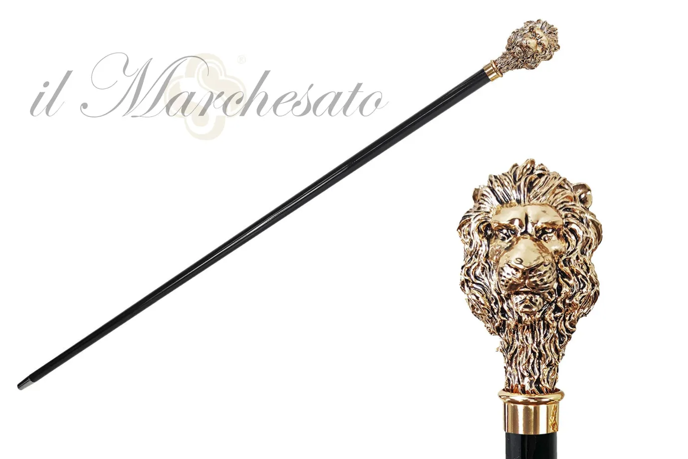 Il Marchesato 24K Lion Walking stick Hot