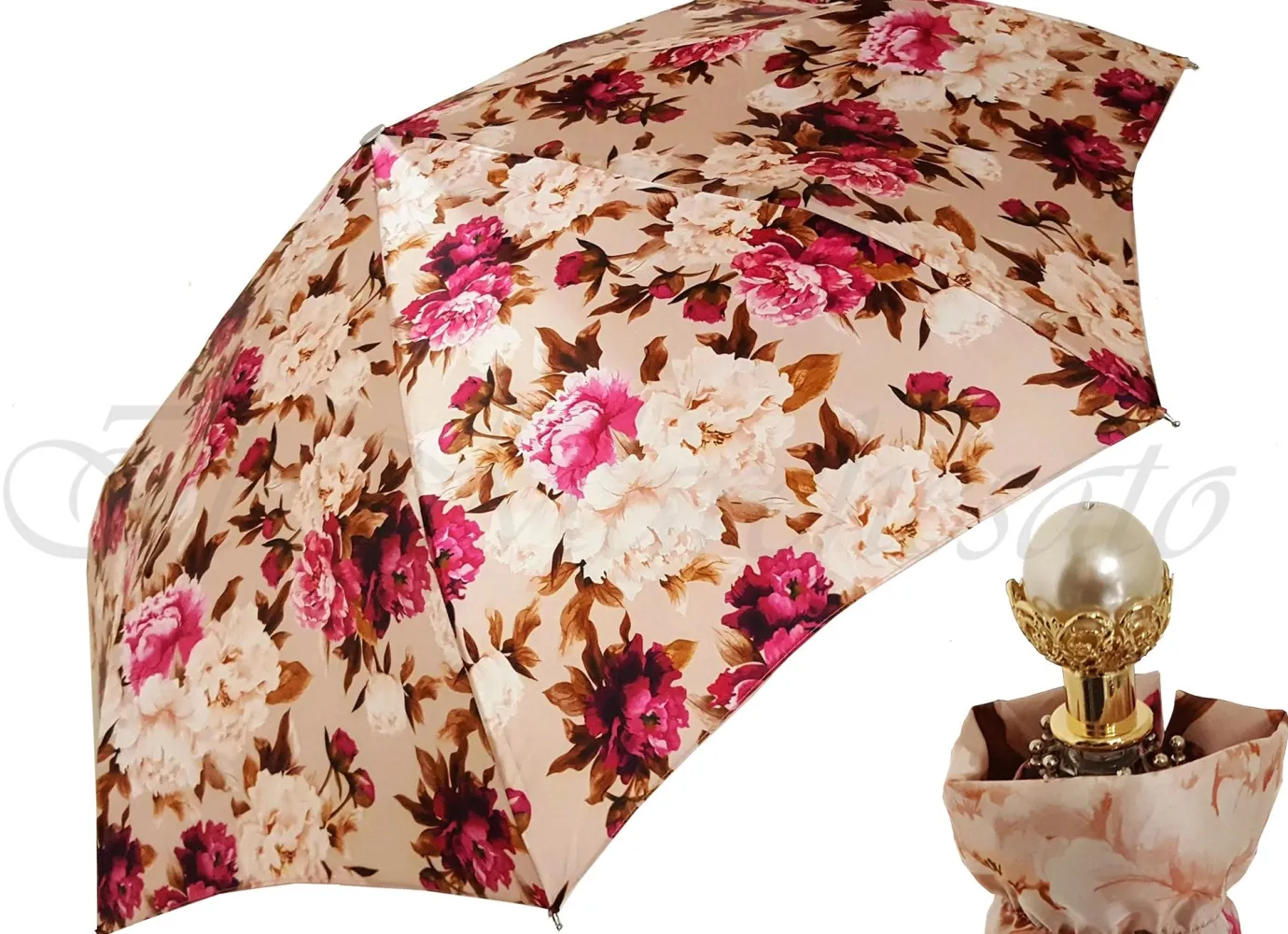 Il Marchesato Ladylike Umbrella Exclusive Floral Design New