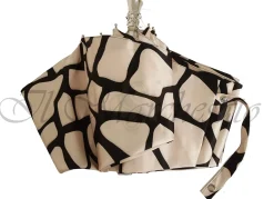 Il Marchesato Lightweight Black & Cream Folding Umbrella Online