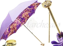 Il Marchesato Lilac Flowers Umbrella, Double Cloth Fashionable Women's Umbrellas Outlet