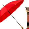 Il Marchesato LIMITED COLLECTION - Exclusive Red Umbrella with Jeweled Panther Handl Outlet