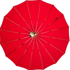 Il Marchesato LIMITED COLLECTION - Exclusive Red Umbrella with Jeweled Panther Handl Outlet