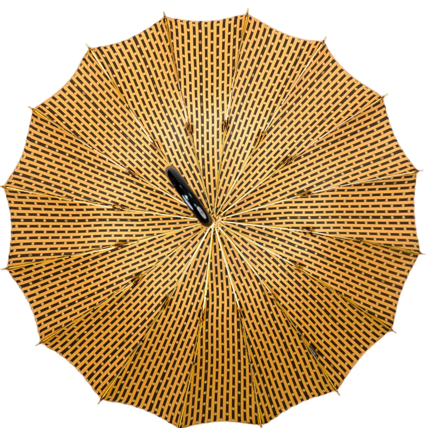 Il Marchesato LIMITED COLLECTION - Jaquard polka dot gold umbrella Discount