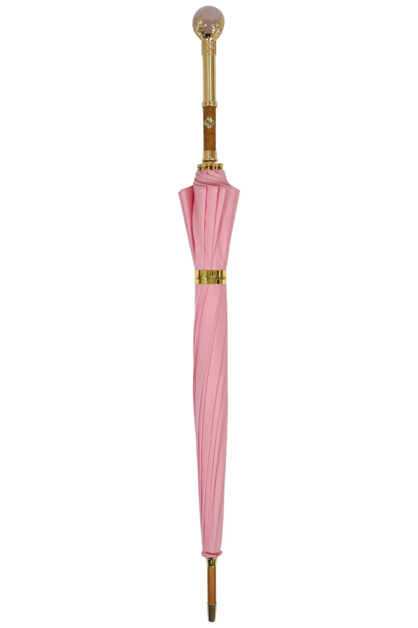 Il Marchesato LIMITED COLLECTION - Pink Umbrella with Gold-Plated Handle and Quartz Online