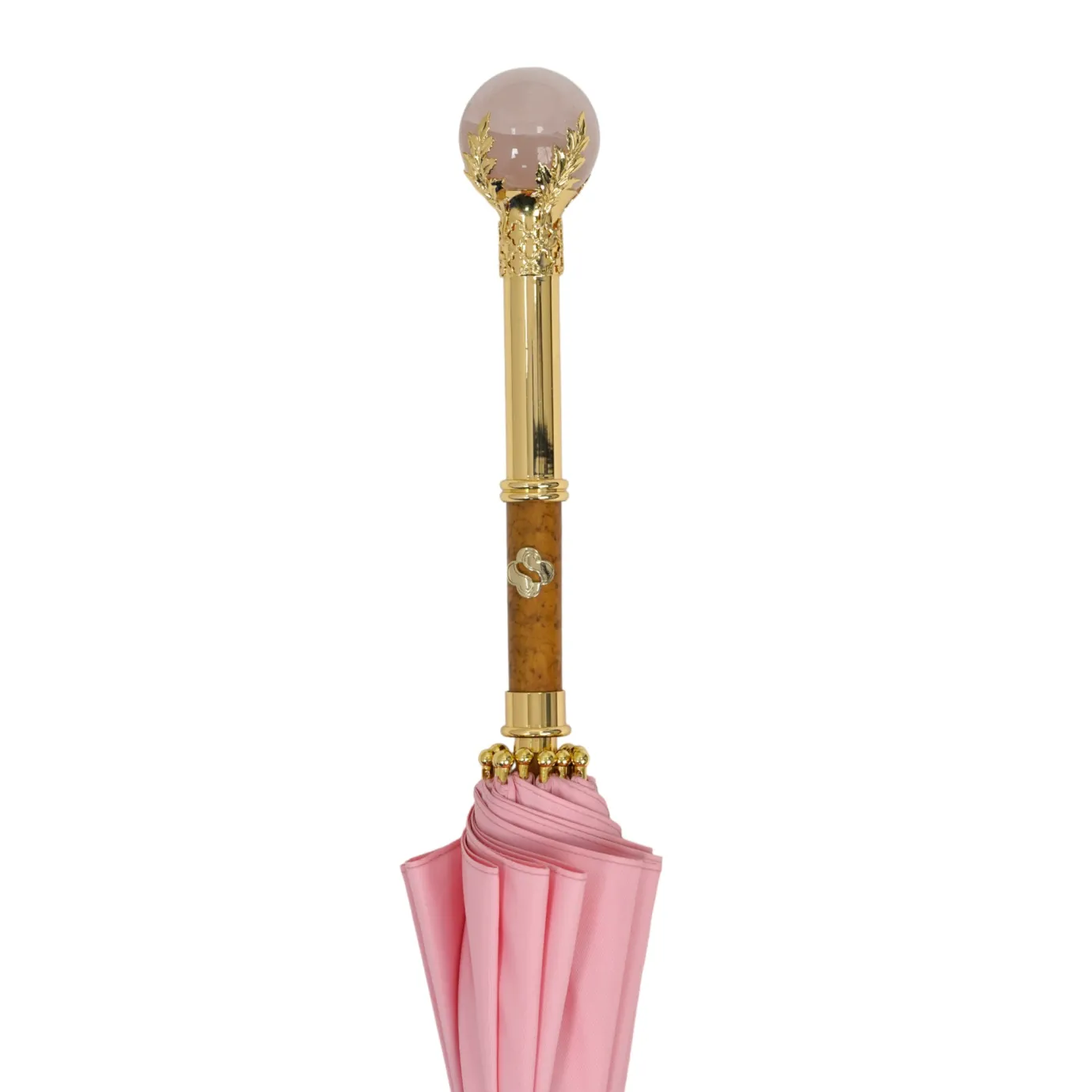 Il Marchesato LIMITED COLLECTION - Pink Umbrella with Gold-Plated Handle and Quartz Online
