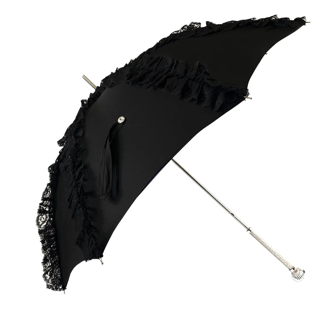 Il Marchesato Limited collection - umbrella with Black lace - exclusive "ilMarchesat Sale