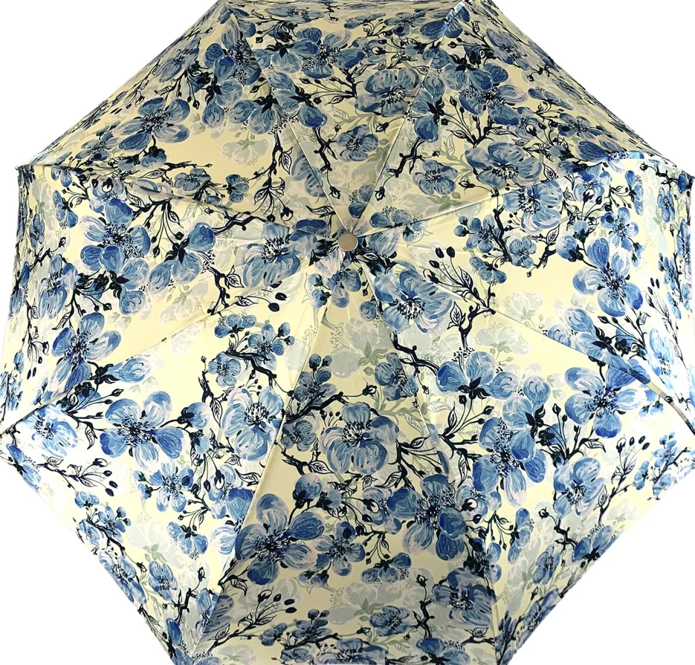 Il Marchesato Lovely Folding Umbrella With Blue Poppies Design Discount