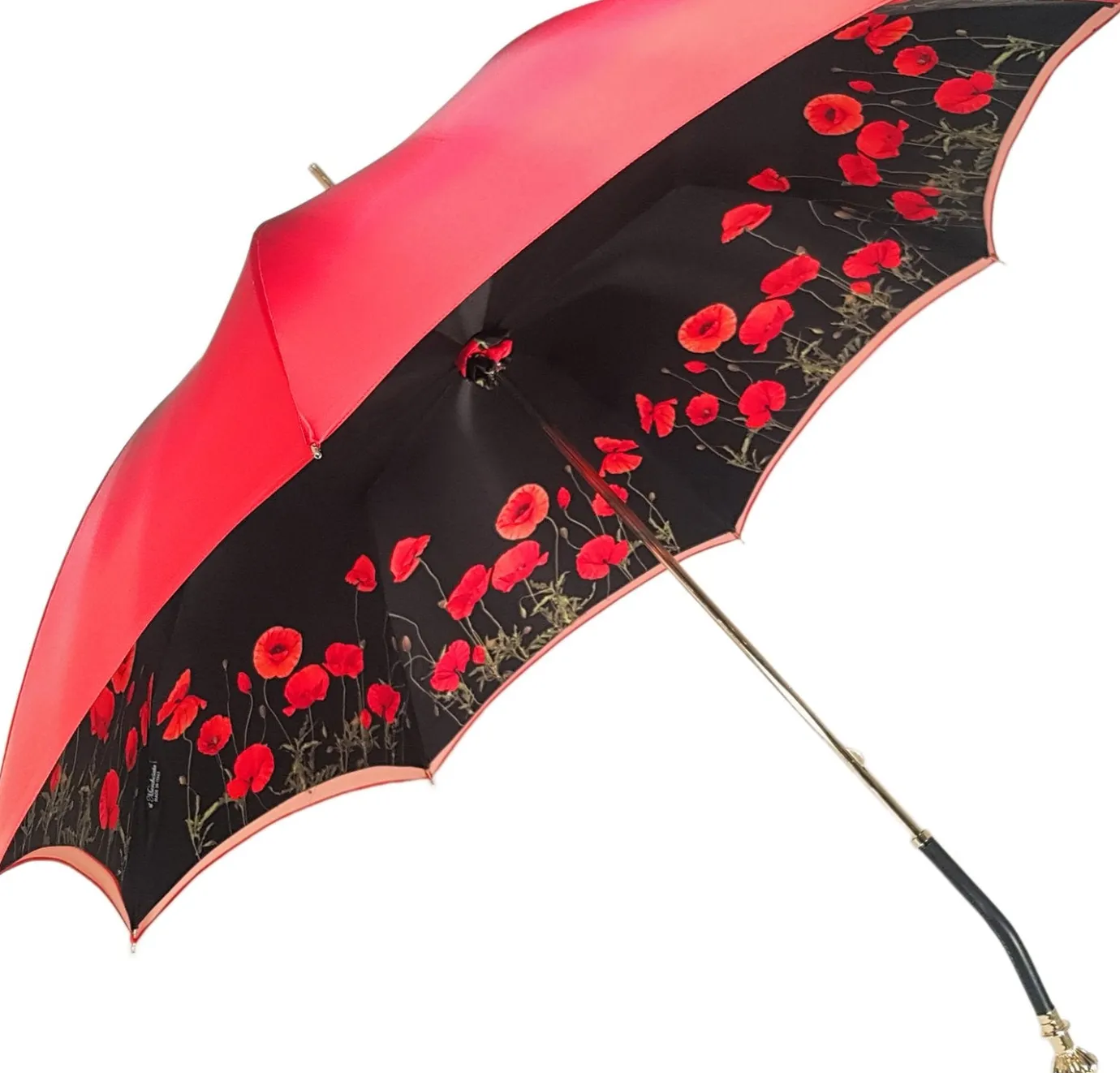 Il Marchesato Lovely Red Shade Umbrella, New Flowered Exclusive By Outlet