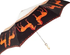 Il Marchesato Lovely Woman's Folding Umbrella With New Horses Design Fashion
