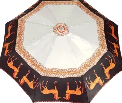 Il Marchesato Lovely Woman's Folding Umbrella With New Horses Design Fashion