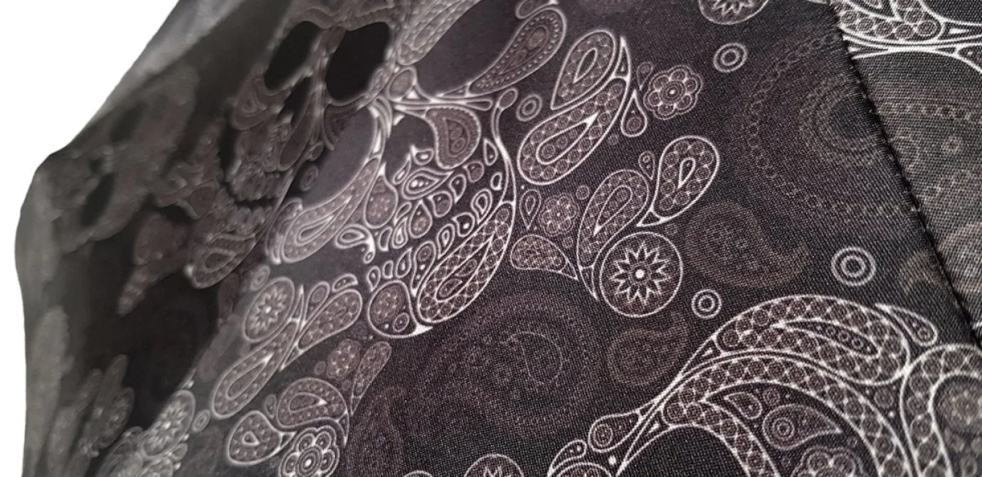 Il Marchesato Lux Silver Swarovski Skull Folding Umbrella Discount