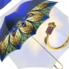 Il Marchesato Luxurious Blue Umbrella, Double Cloth - Abstract Design New