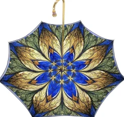 Il Marchesato Luxurious Blue Umbrella, Double Cloth - Abstract Design New