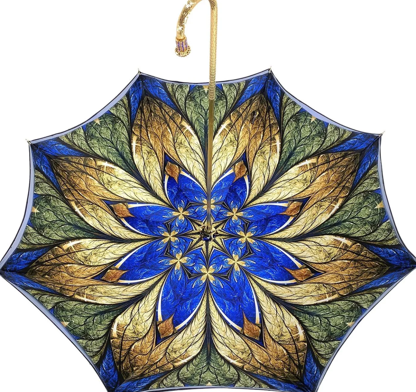 Il Marchesato Luxurious Blue Umbrella, Double Cloth - Abstract Design New