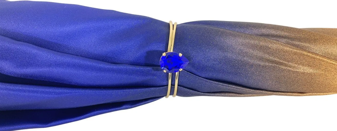 Il Marchesato Luxurious Blue Umbrella, Double Cloth - Abstract Design New