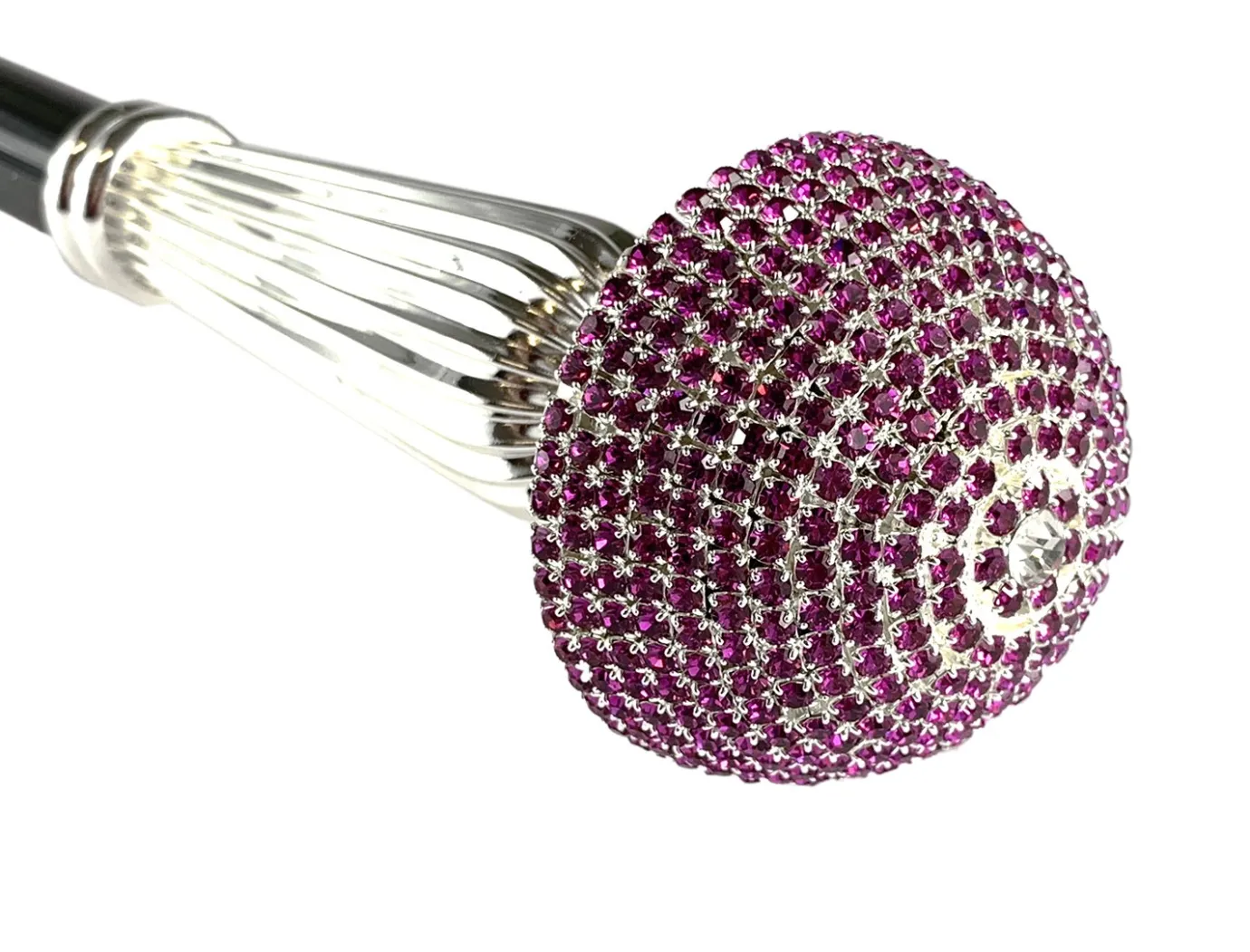 Il Marchesato Luxurious Collectible Walking Stick - Fuchsia Crystals Fashion
