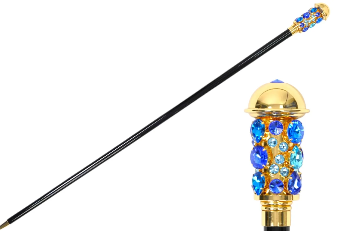 Il Marchesato Luxurious Italian Tradition: 24K Gold-Plated Walking Cane Embellished Clearance