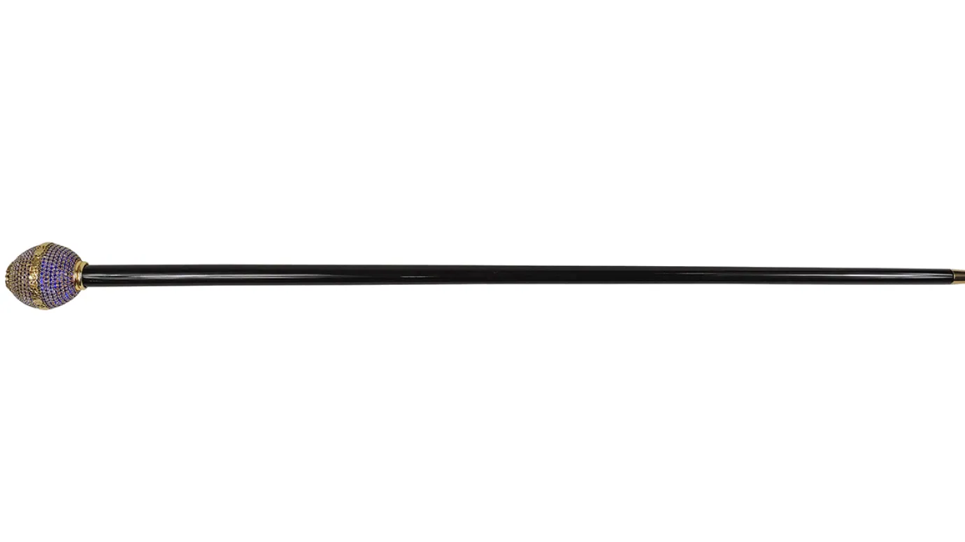 Il Marchesato Luxurious Jeweled Walking Stick with Sapphire crystals Hot